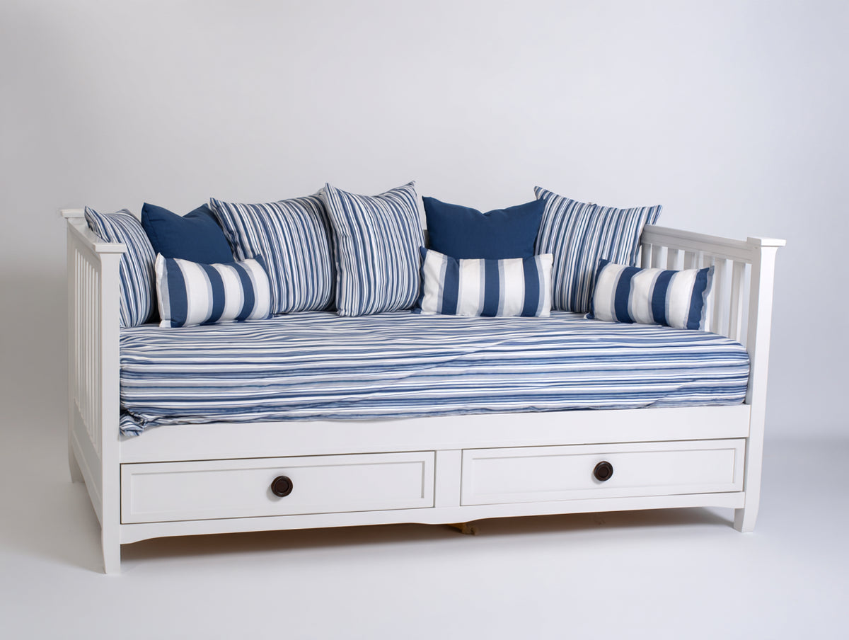Sofás cama de madera 200x90x85 cm - blanco - diseño clásico para salón y dormitorio