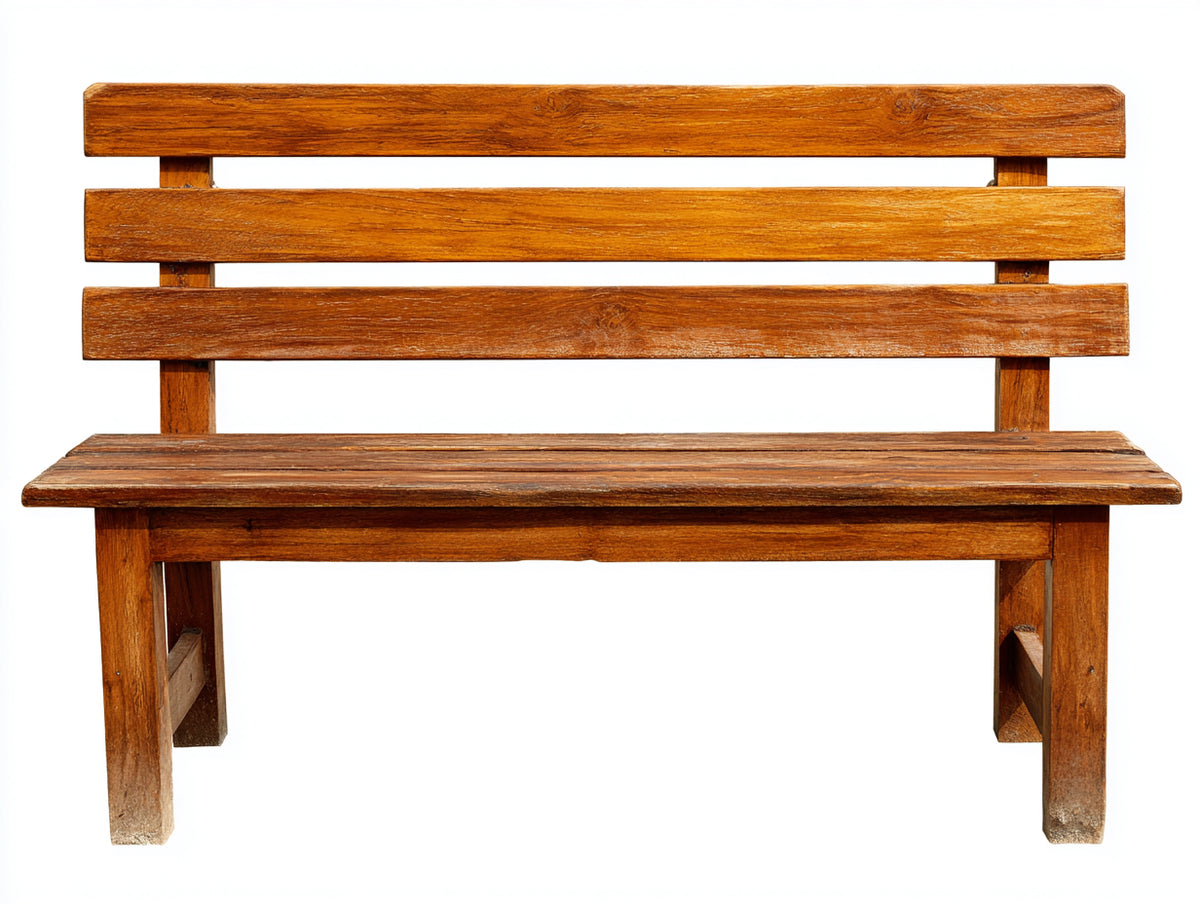 Banco de jardín - Madera maciza 140 x 55 x 90 cm - Marrón - Diseño rústico con respaldo de listones