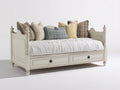 Sofás cama - Madera y tapizado de tela 200 x 90 x 110 cm - Color blanco - Diseño clásico con cajones de almacenamiento